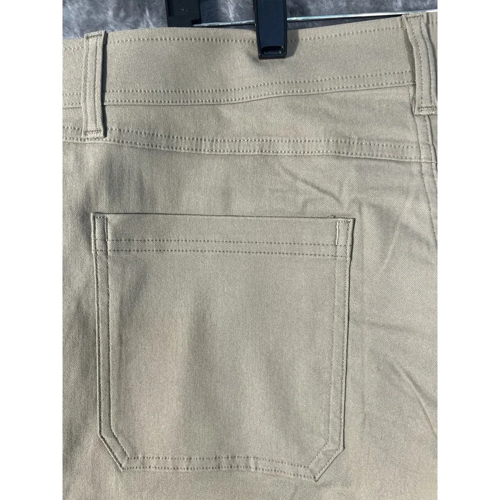 Weatherproof Vintage Mens Tech Pants Khaki Tan Straight Leg Stretch 36x29 184192